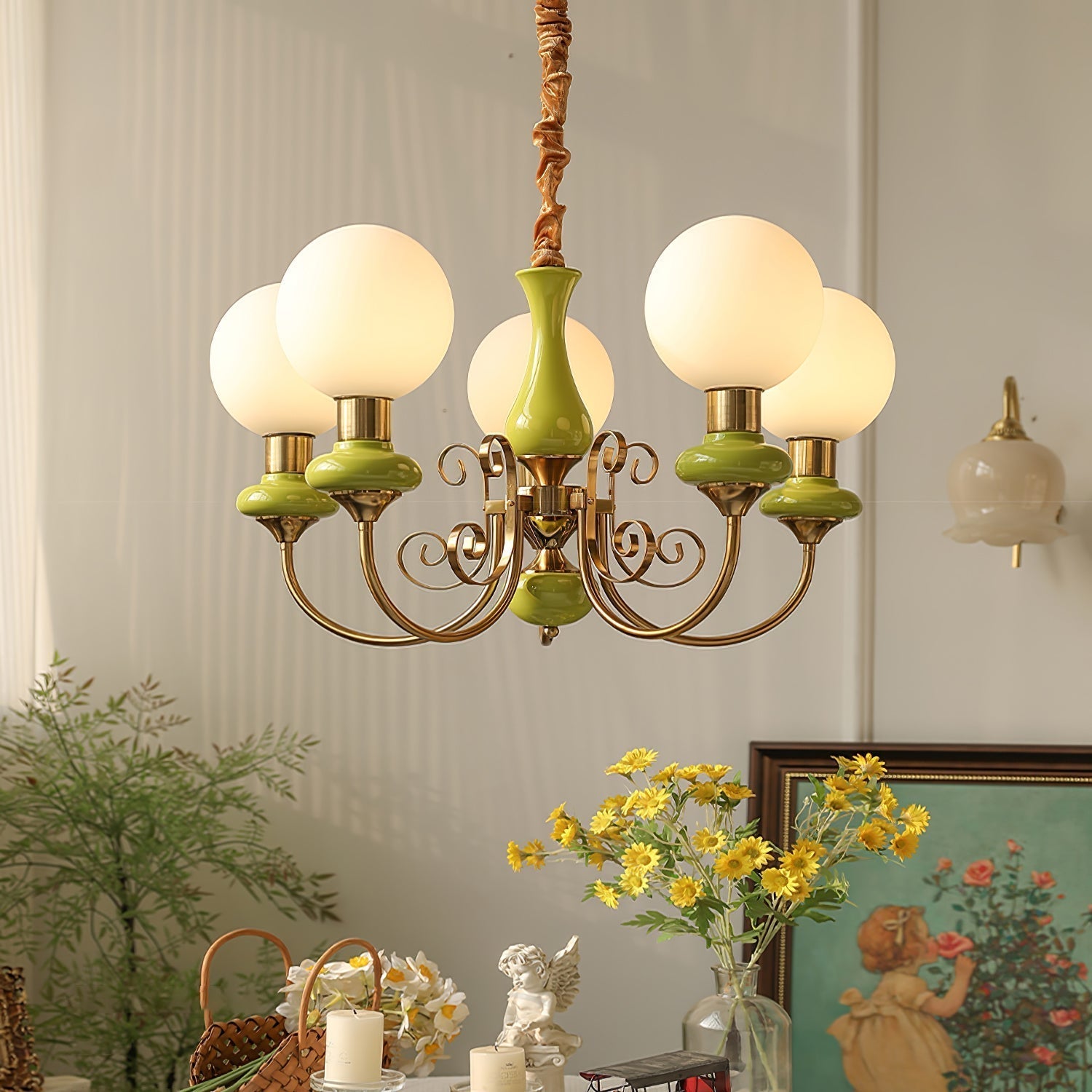 Evanthe Chandelier Glass - Lamp Copper