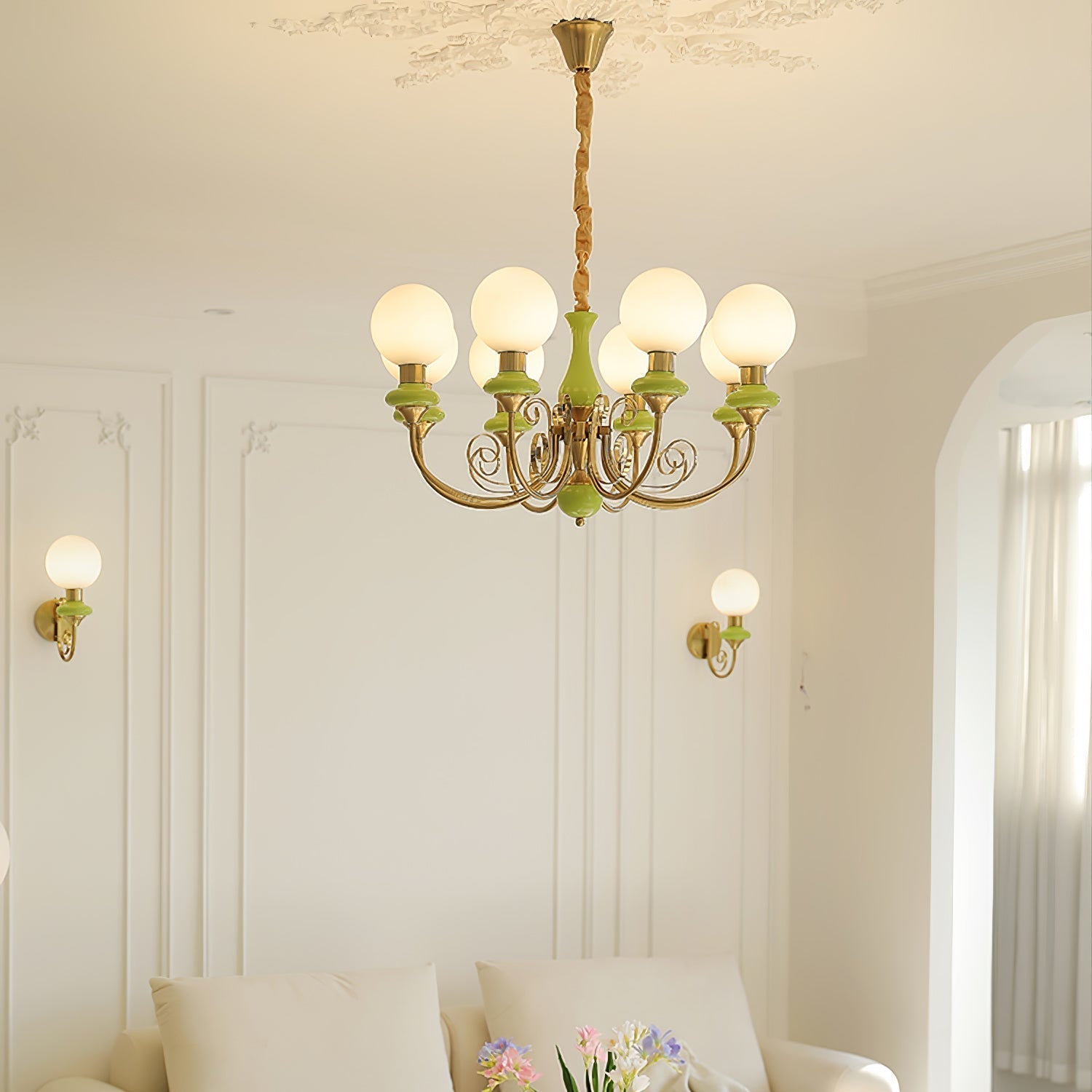 Evanthe Chandelier Glass - Lamp Copper