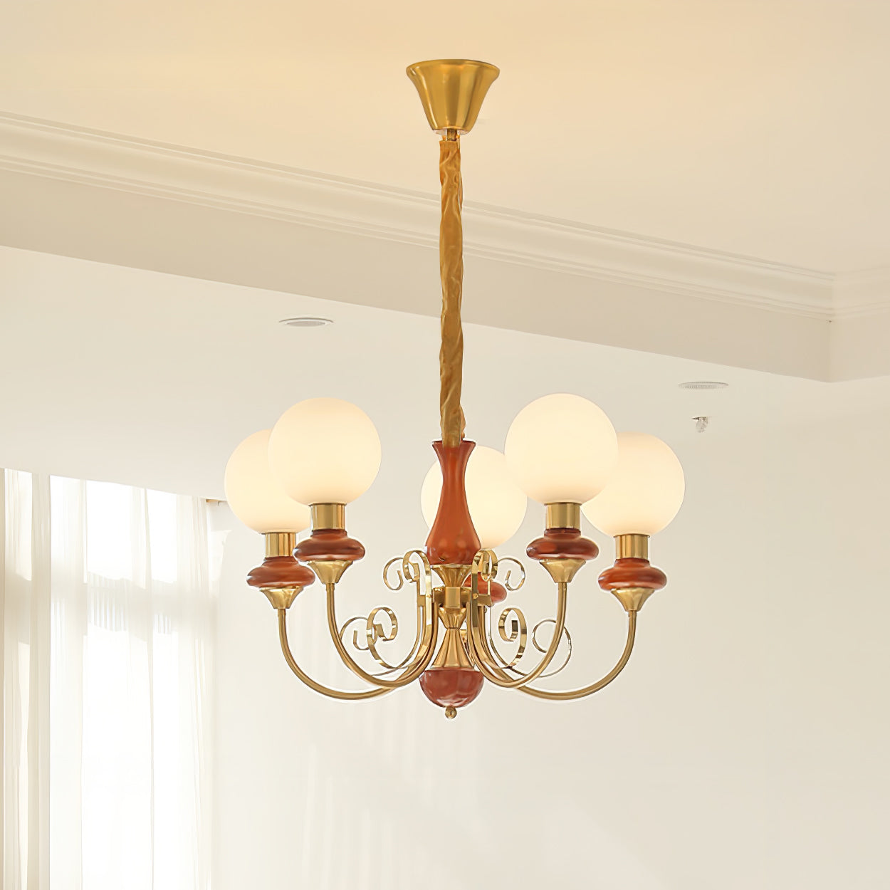 Evanthe Chandelier Glass - Lamp Copper