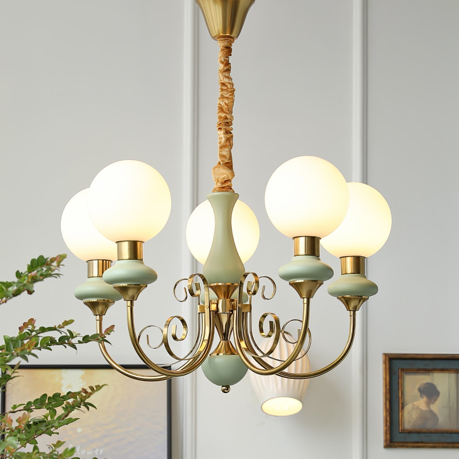 Evanthe Chandelier Glass - Lamp Copper