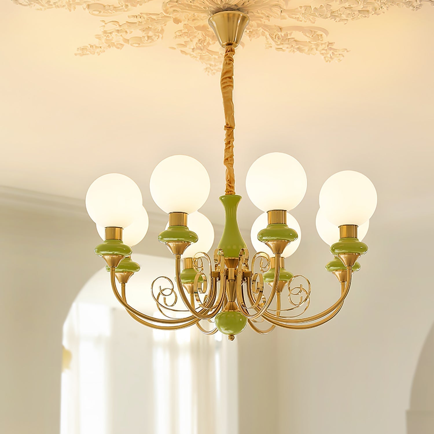 Evanthe Chandelier Glass - Lamp Copper