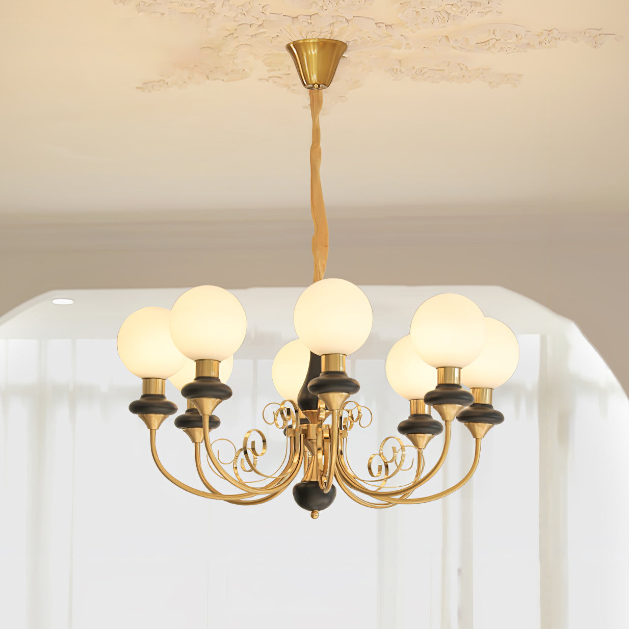 Evanthe Chandelier Glass - Lamp Copper