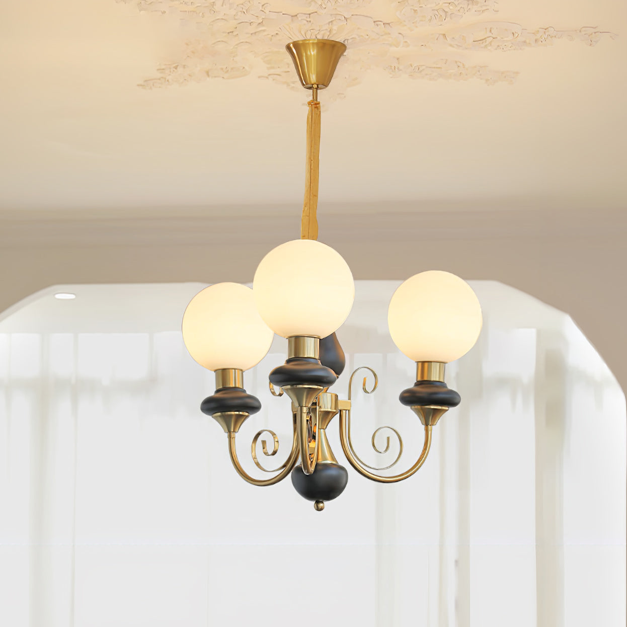 Evanthe Chandelier Glass - Lamp Copper