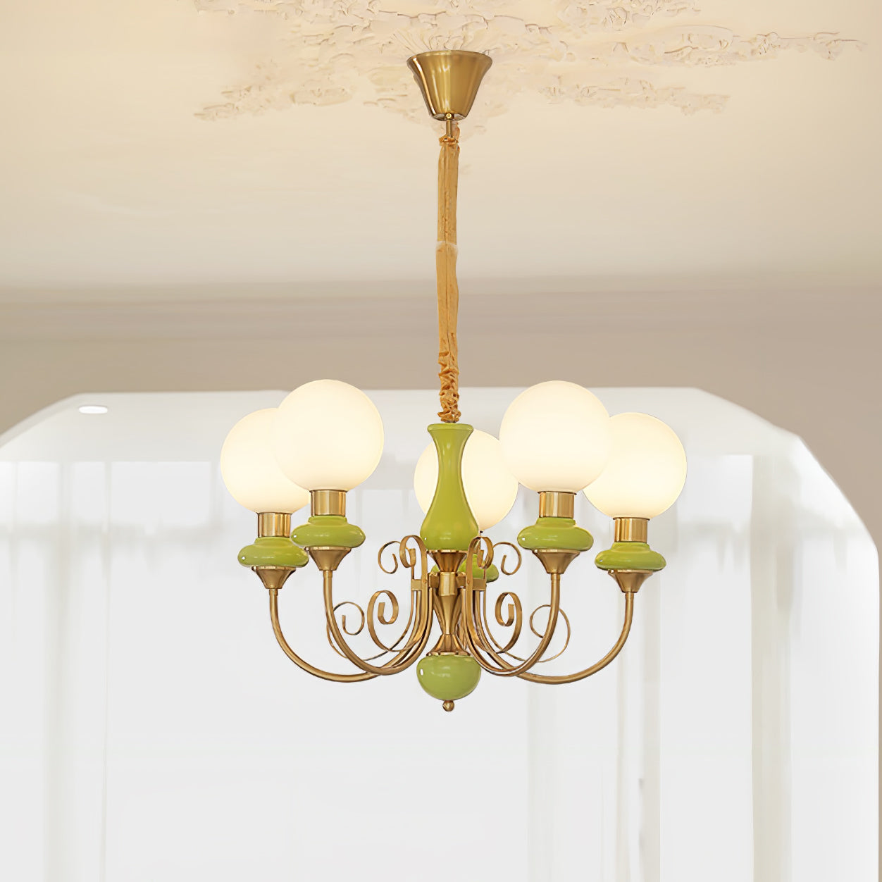 Evanthe Chandelier Glass - Lamp Copper