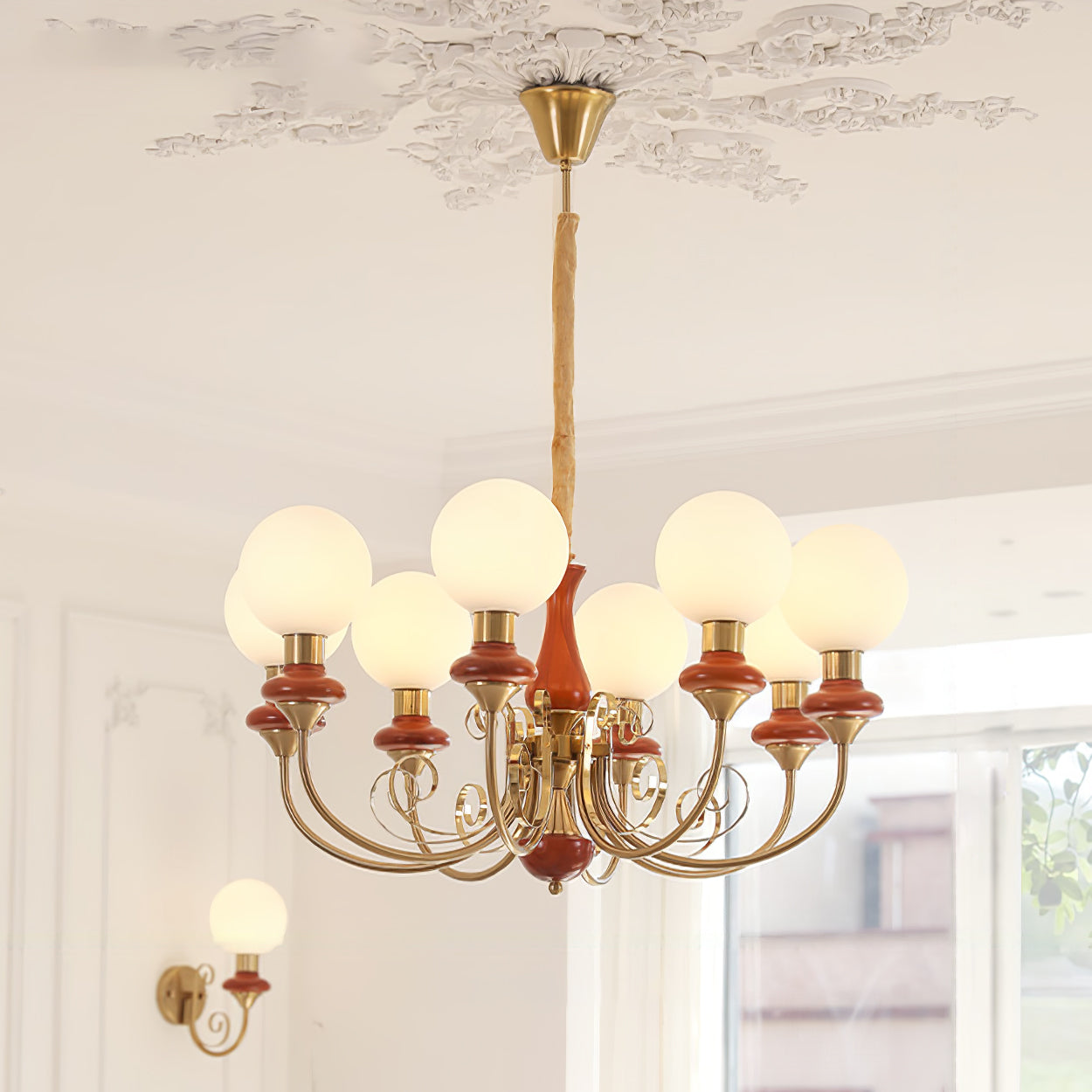 Evanthe Chandelier Glass - Lamp Copper