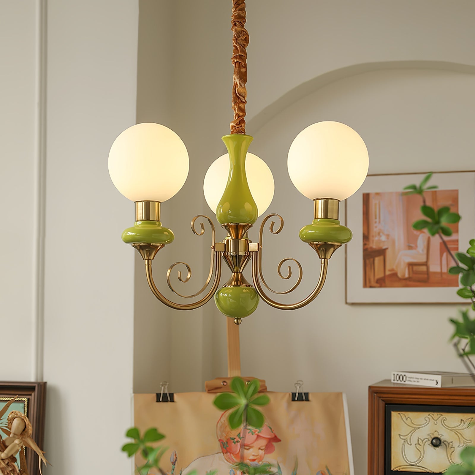 Evanthe Chandelier Glass - Lamp Copper