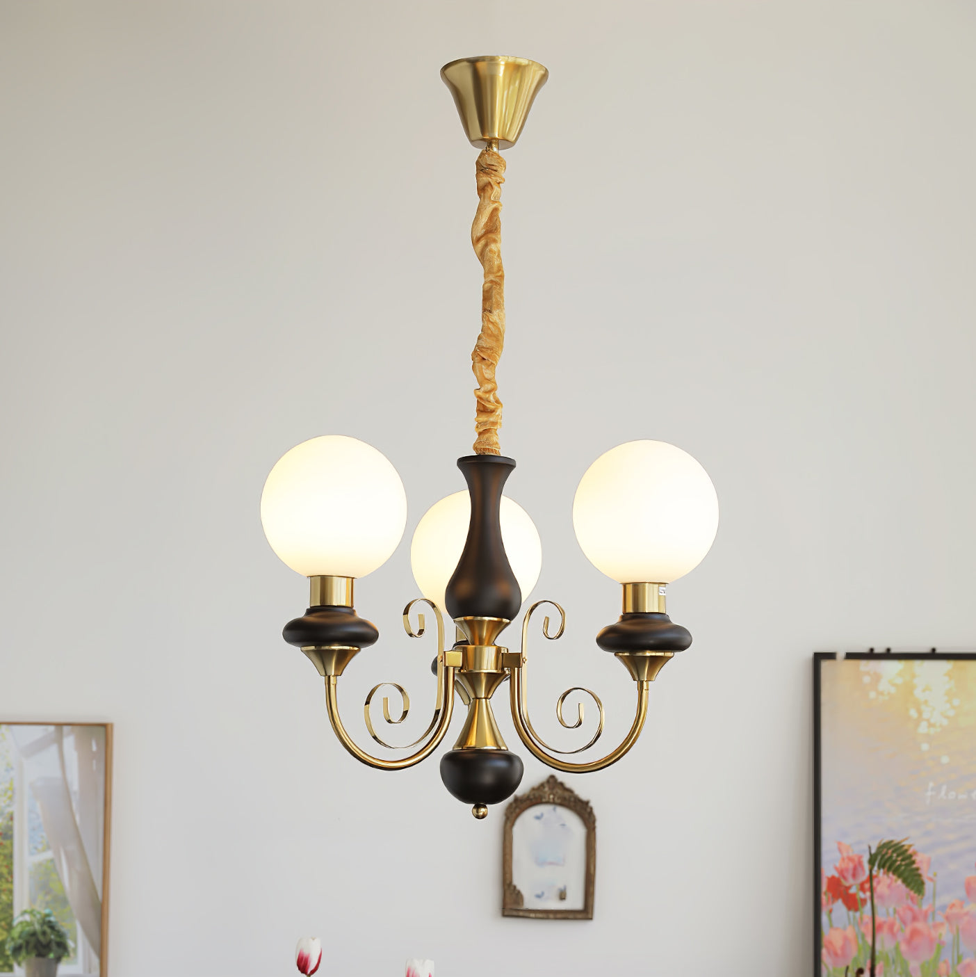 Evanthe Chandelier Glass - Lamp Copper