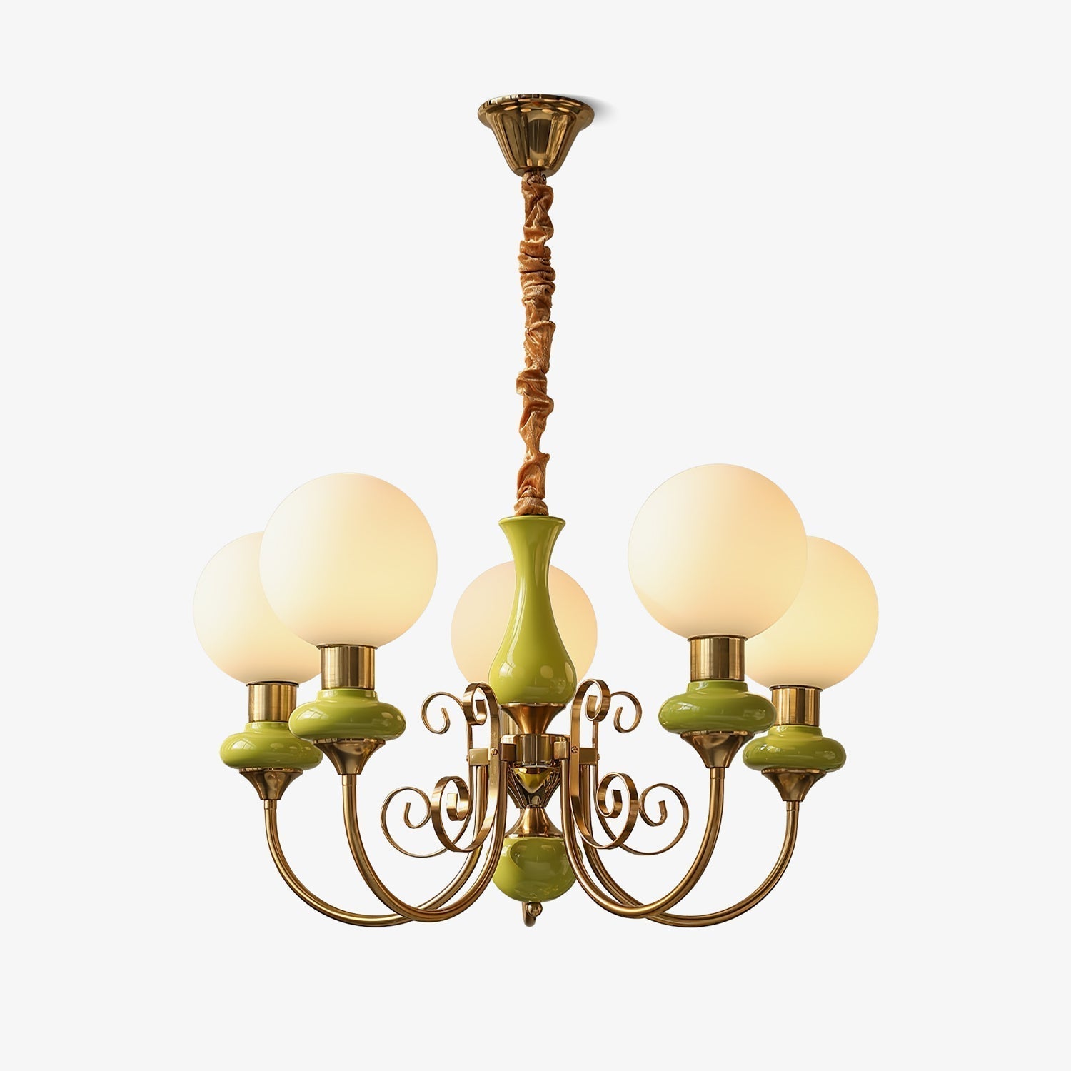 Evanthe Chandelier Glass - Lamp Copper