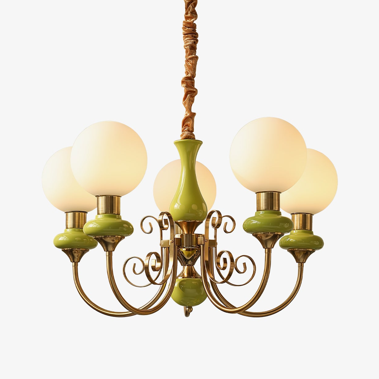 Evanthe Chandelier Glass - Lamp Copper