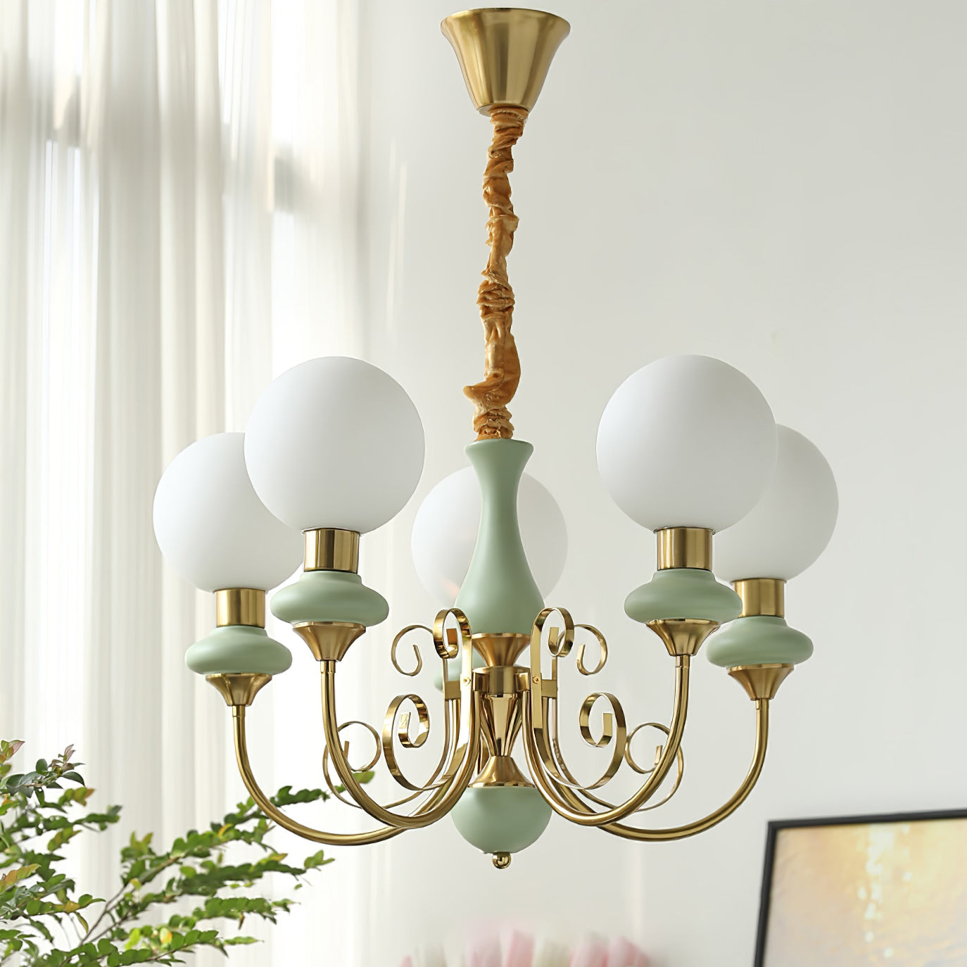 Evanthe Chandelier Glass - Lamp Copper