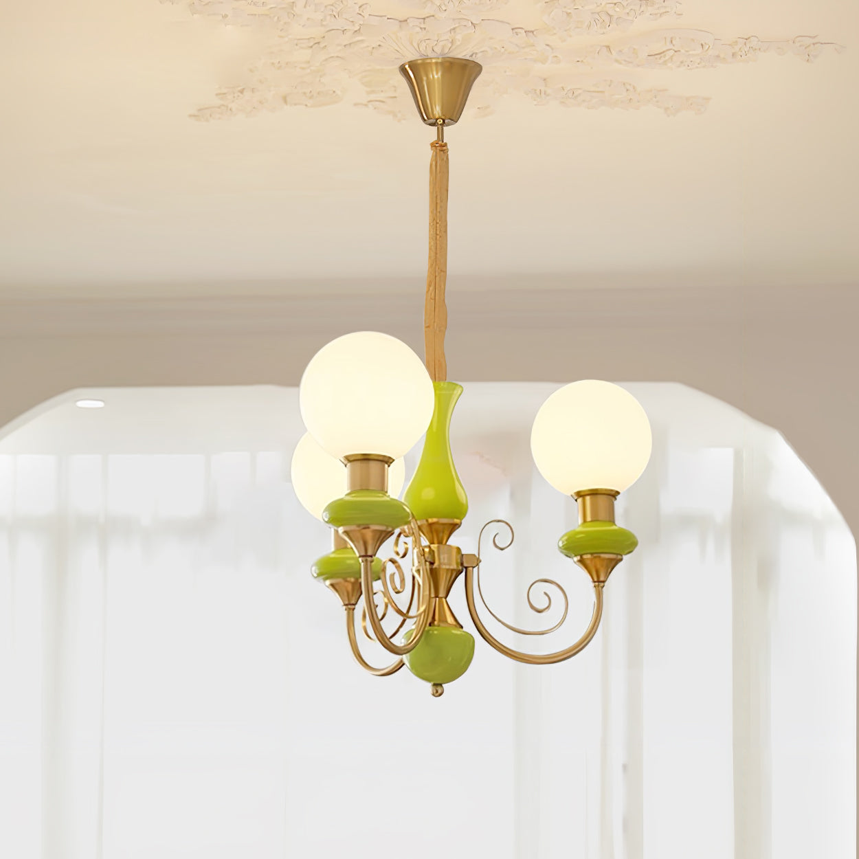 Evanthe Chandelier Glass - Lamp Copper