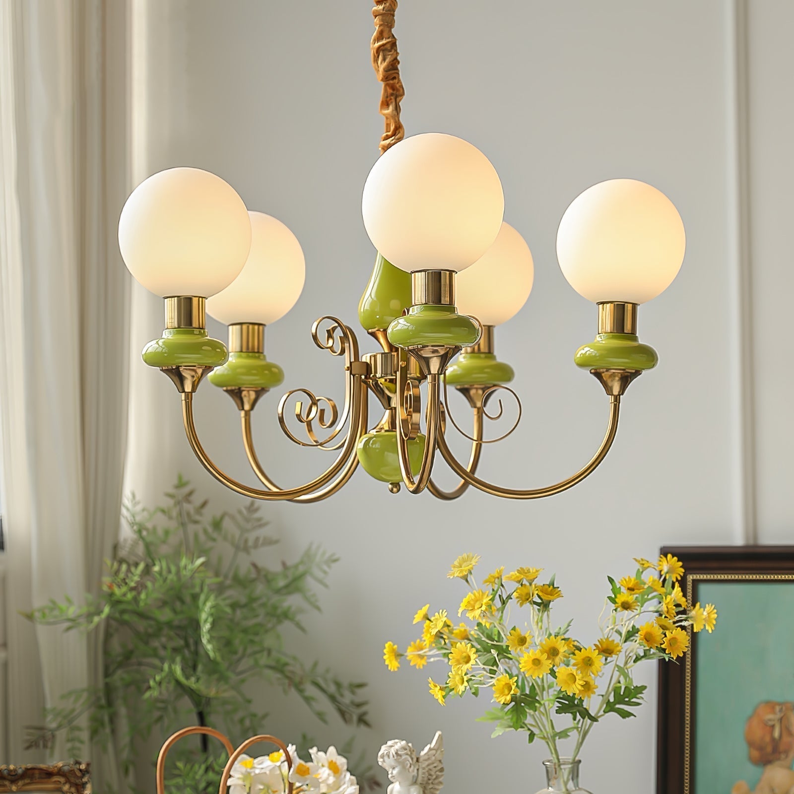 Evanthe Chandelier Glass - Lamp Copper