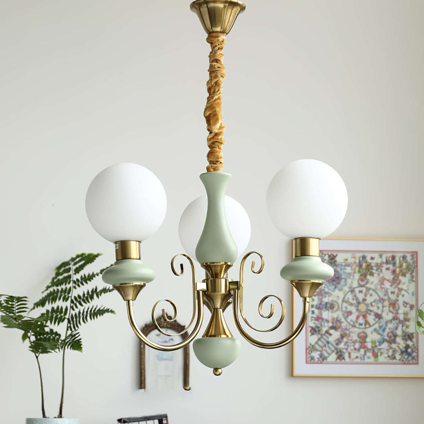 Evanthe Chandelier Glass - Lamp Copper