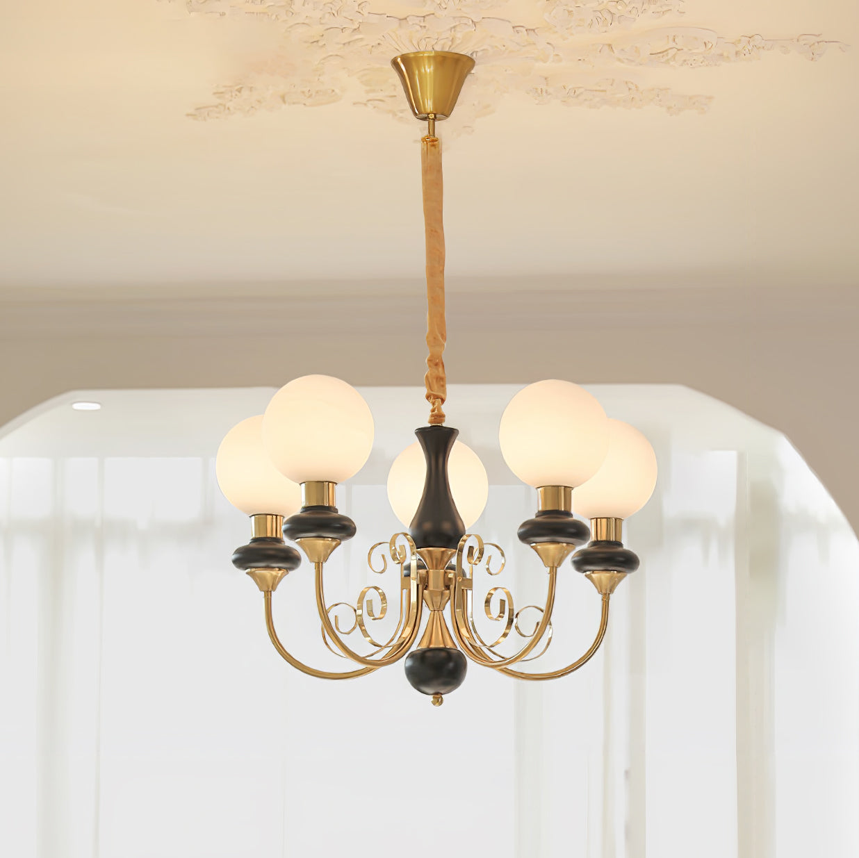 Evanthe Chandelier Glass - Lamp Copper