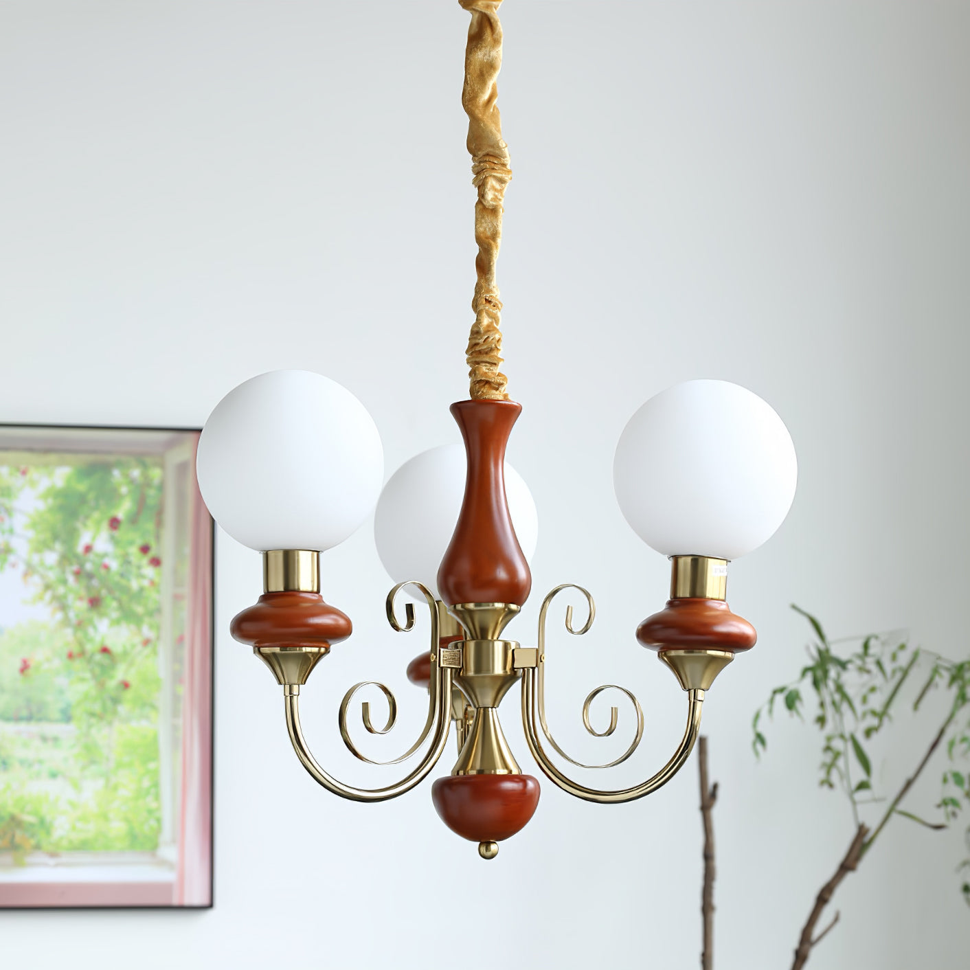 Evanthe Chandelier Glass - Lamp Copper