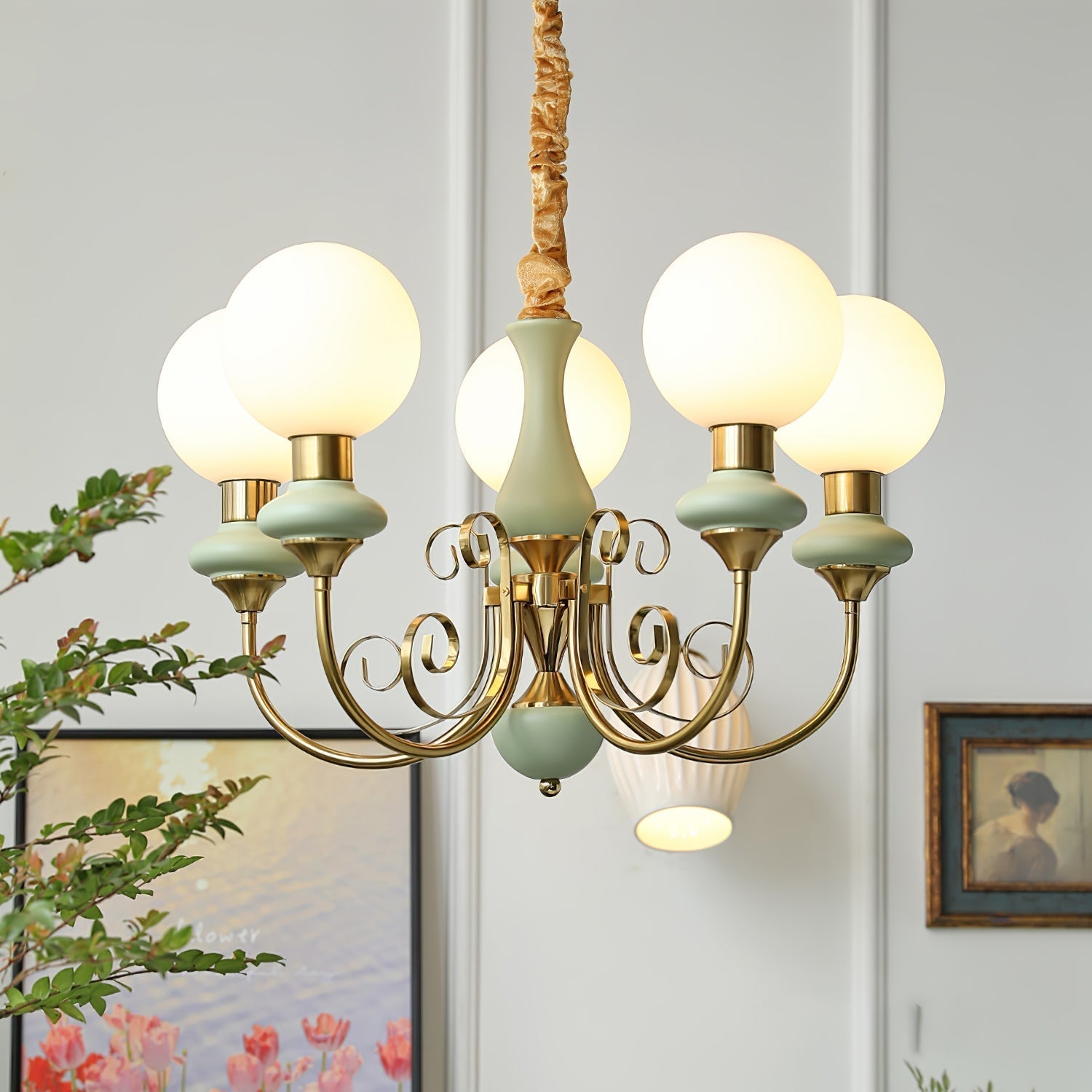Evanthe Chandelier Glass - Lamp Copper
