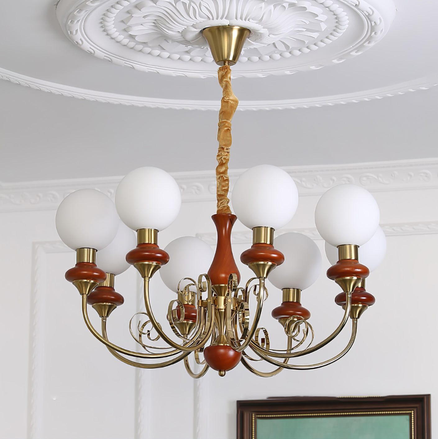 Evanthe Chandelier Glass - Lamp Copper