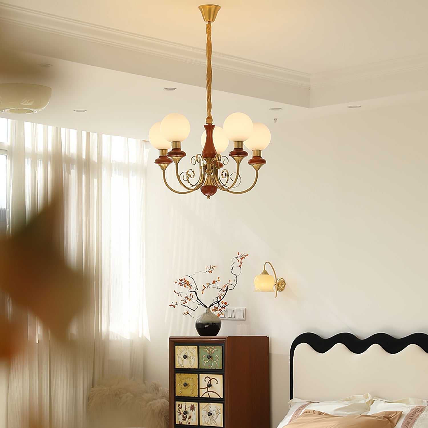 Evanthe Chandelier Glass - Lamp Copper