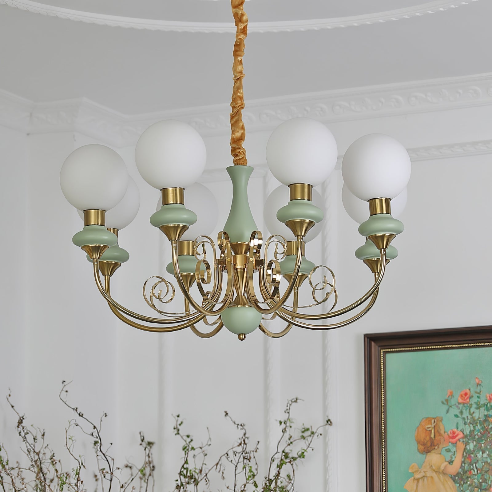 Evanthe Chandelier Glass - Lamp Copper