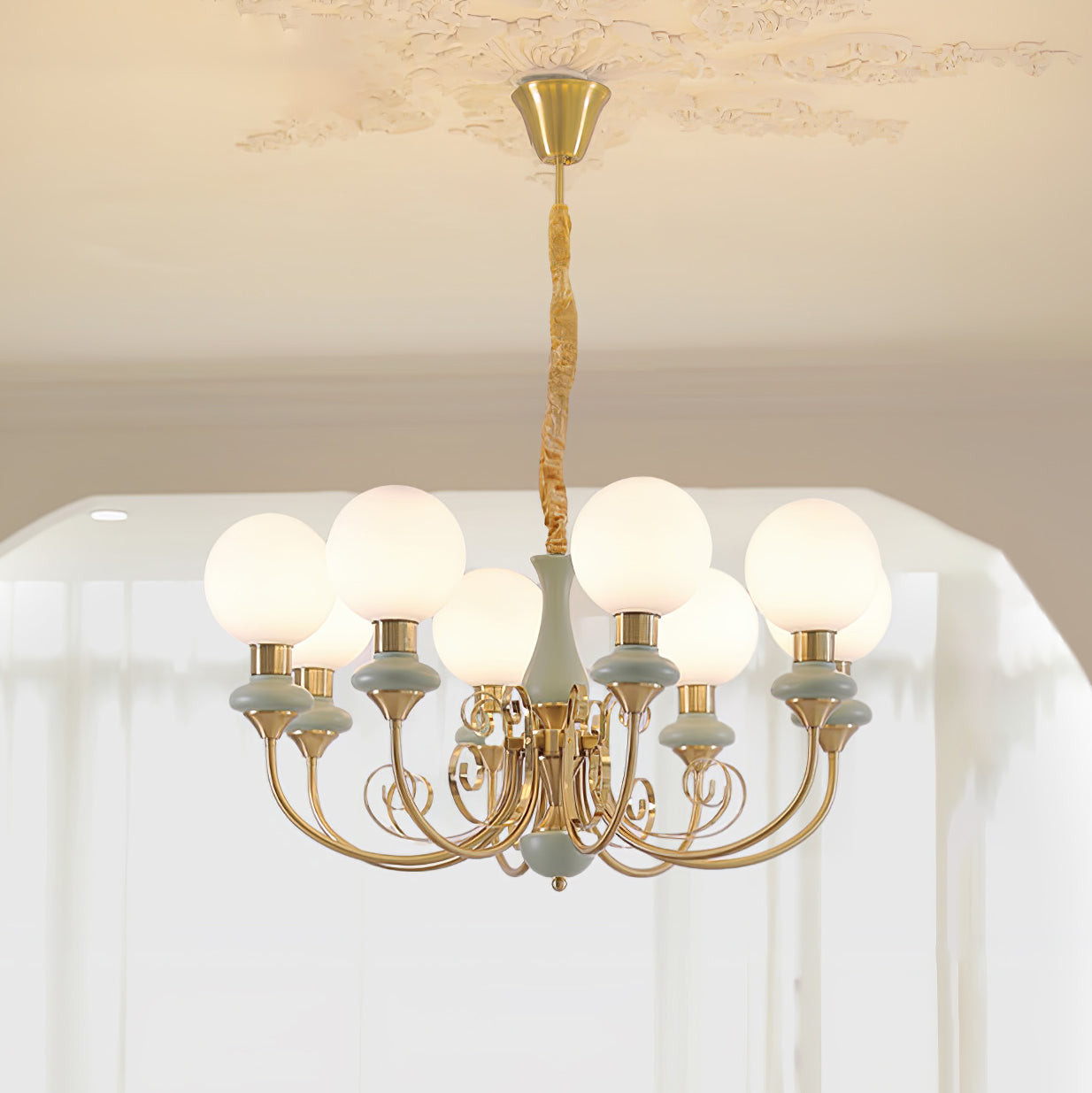 Evanthe Chandelier Glass - Lamp Copper