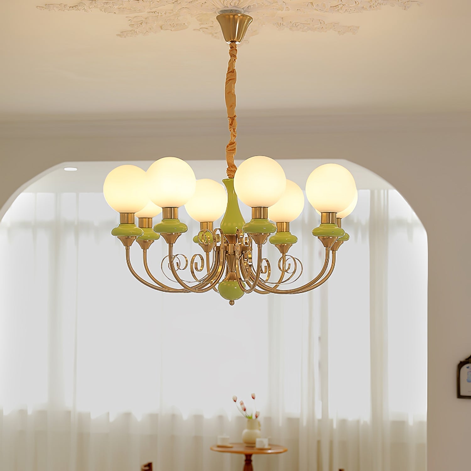 Evanthe Chandelier Glass - Lamp Copper