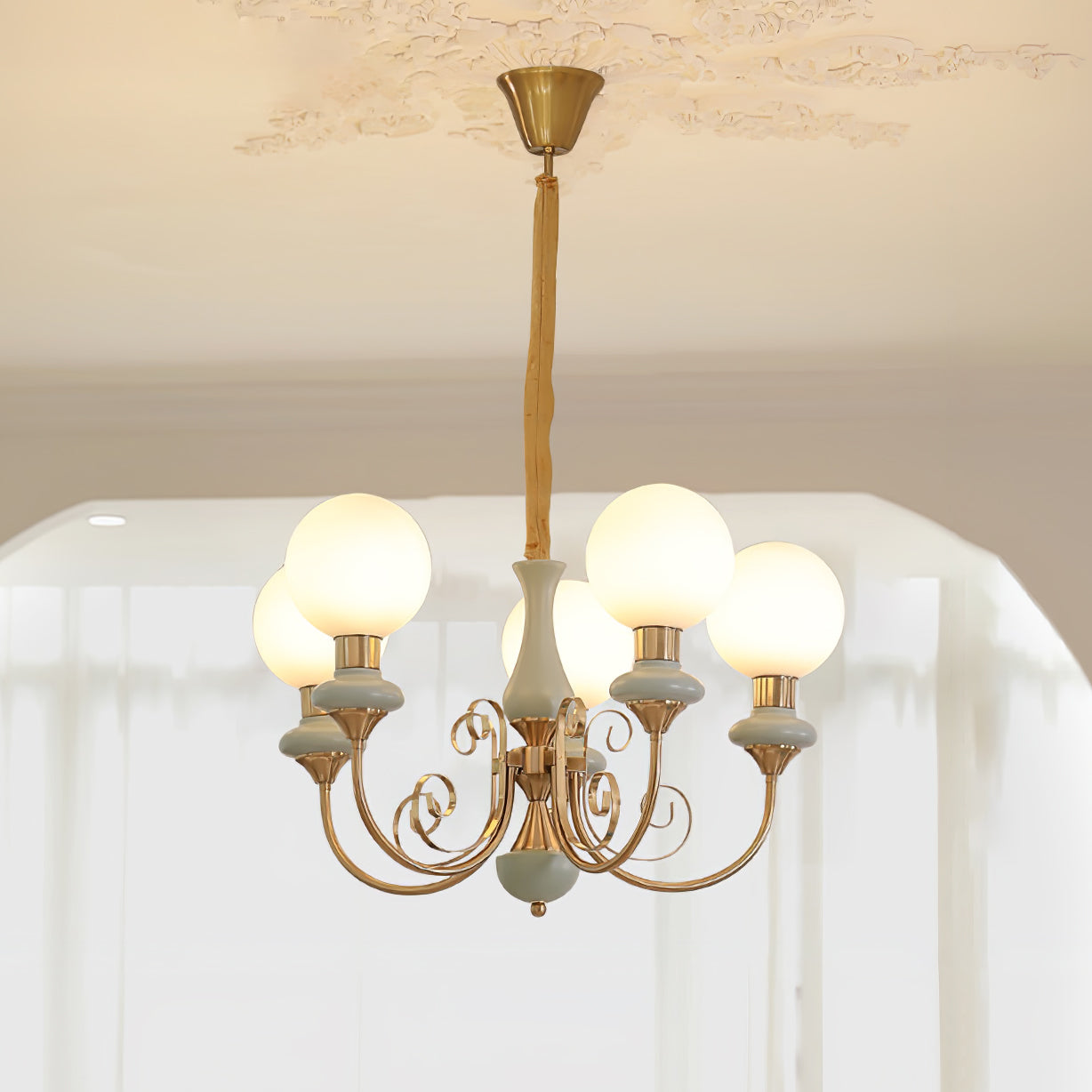 Evanthe Chandelier Glass - Lamp Copper