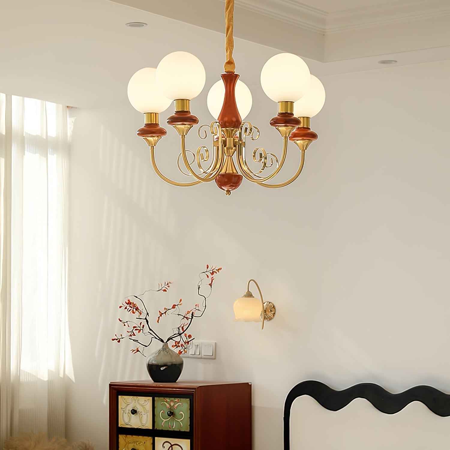 Evanthe Chandelier Glass - Lamp Copper