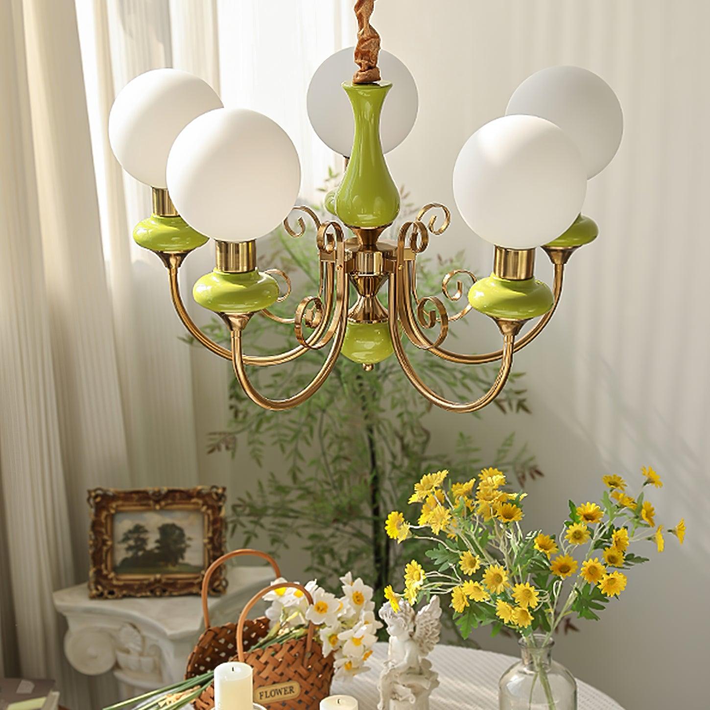 Evanthe Chandelier Glass - Lamp Copper