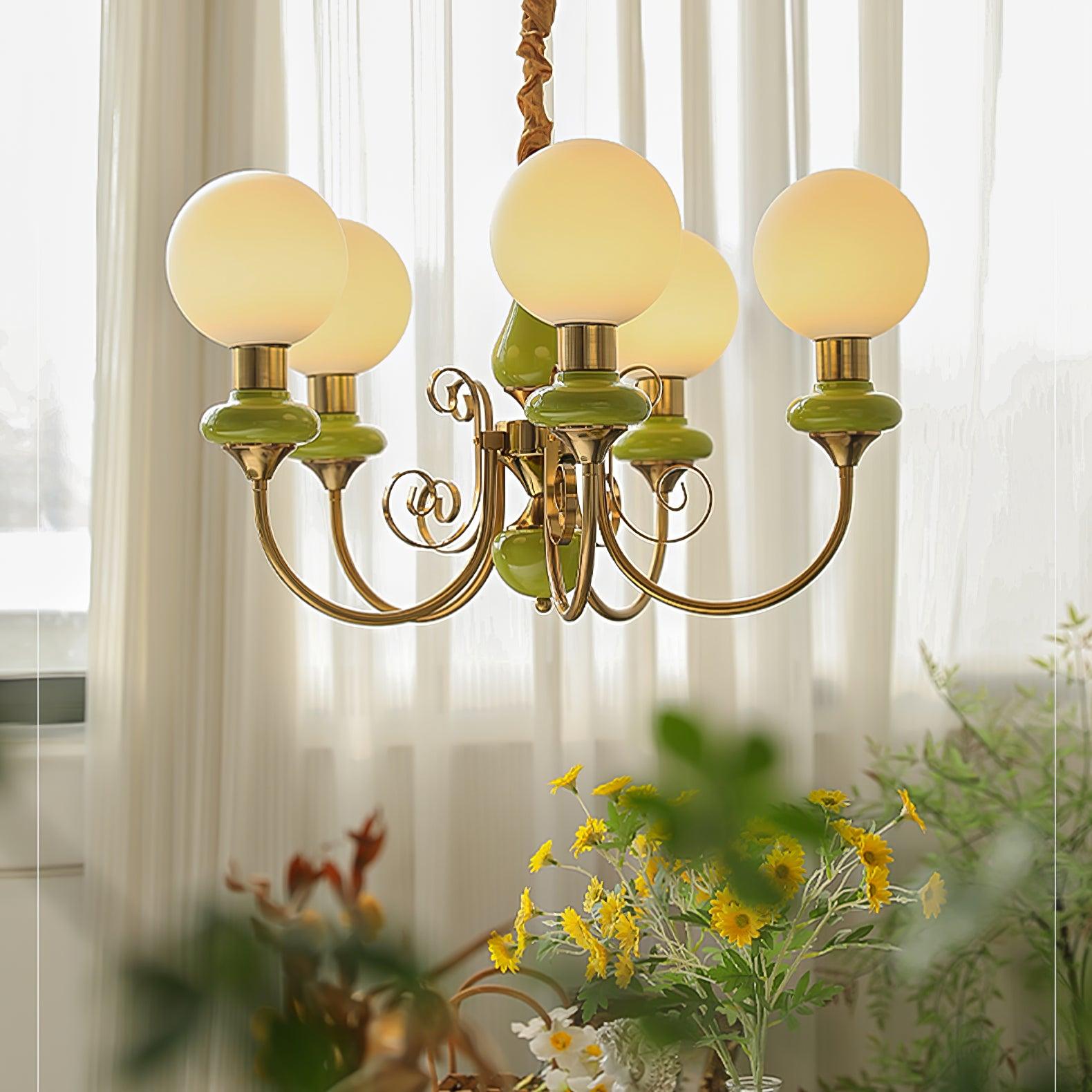 Evanthe Chandelier Glass - Lamp Copper