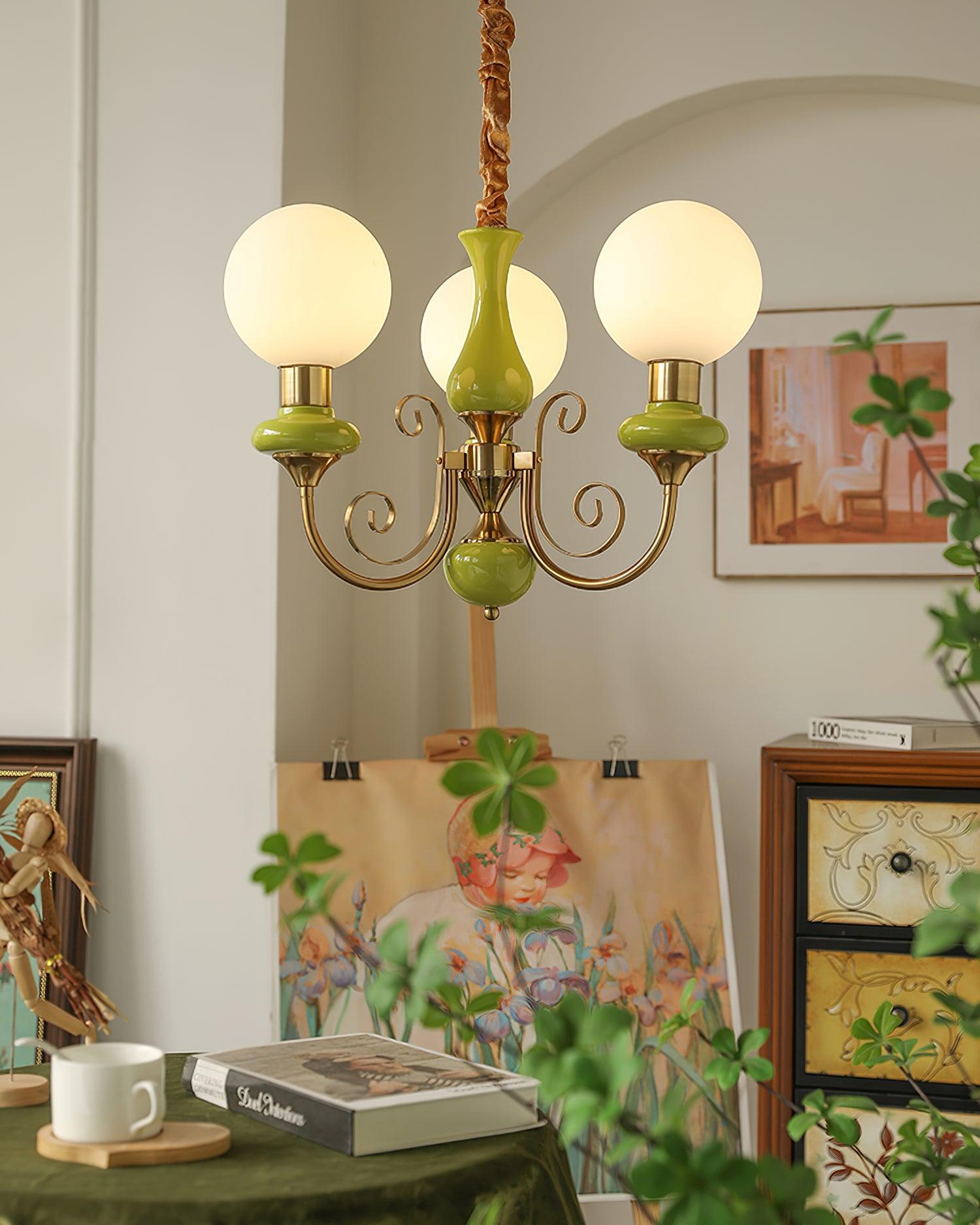 Evanthe Chandelier Glass - Lamp Copper