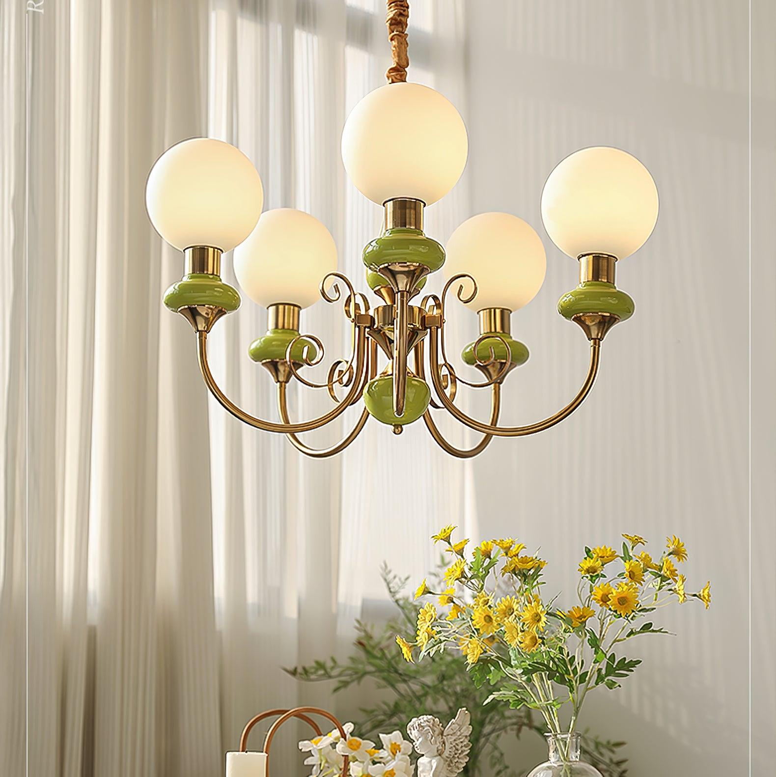 Evanthe Chandelier Glass - Lamp Copper