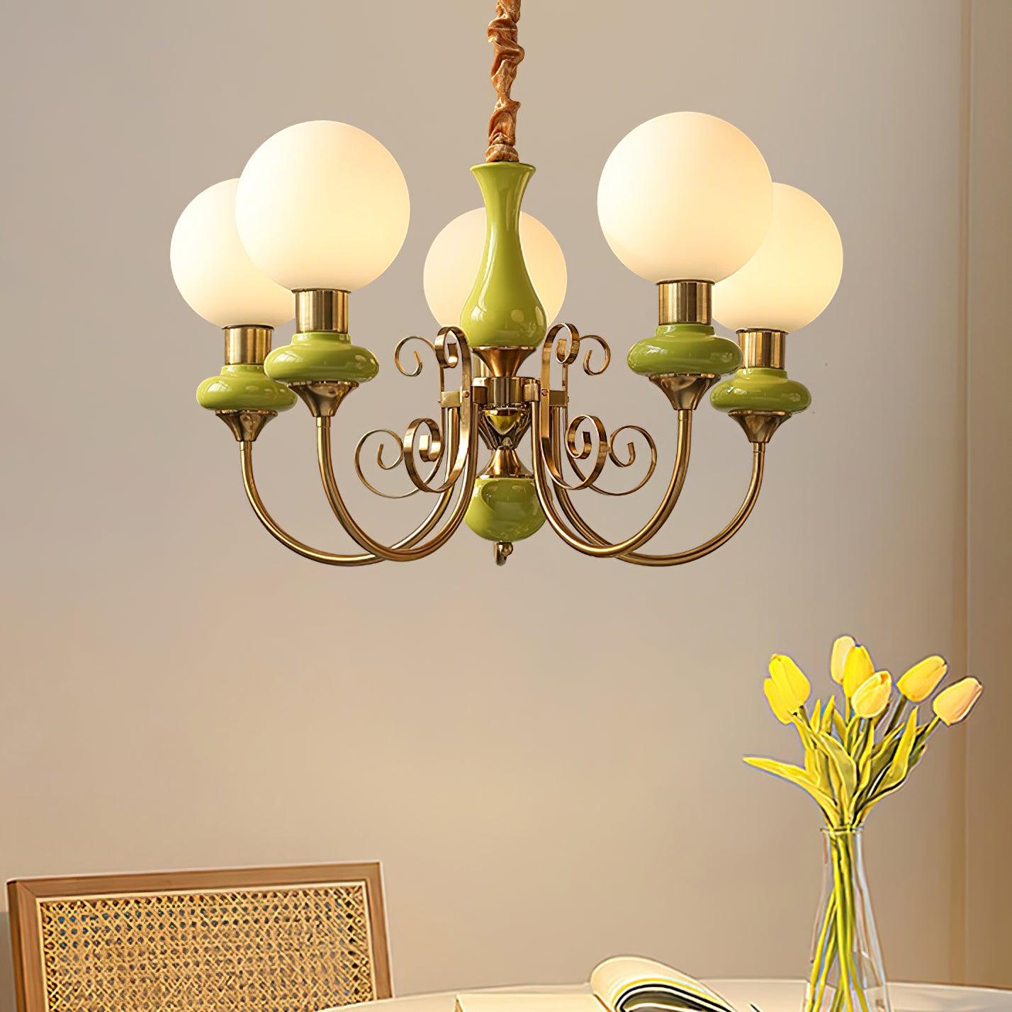 Evanthe Chandelier Glass - Lamp Copper