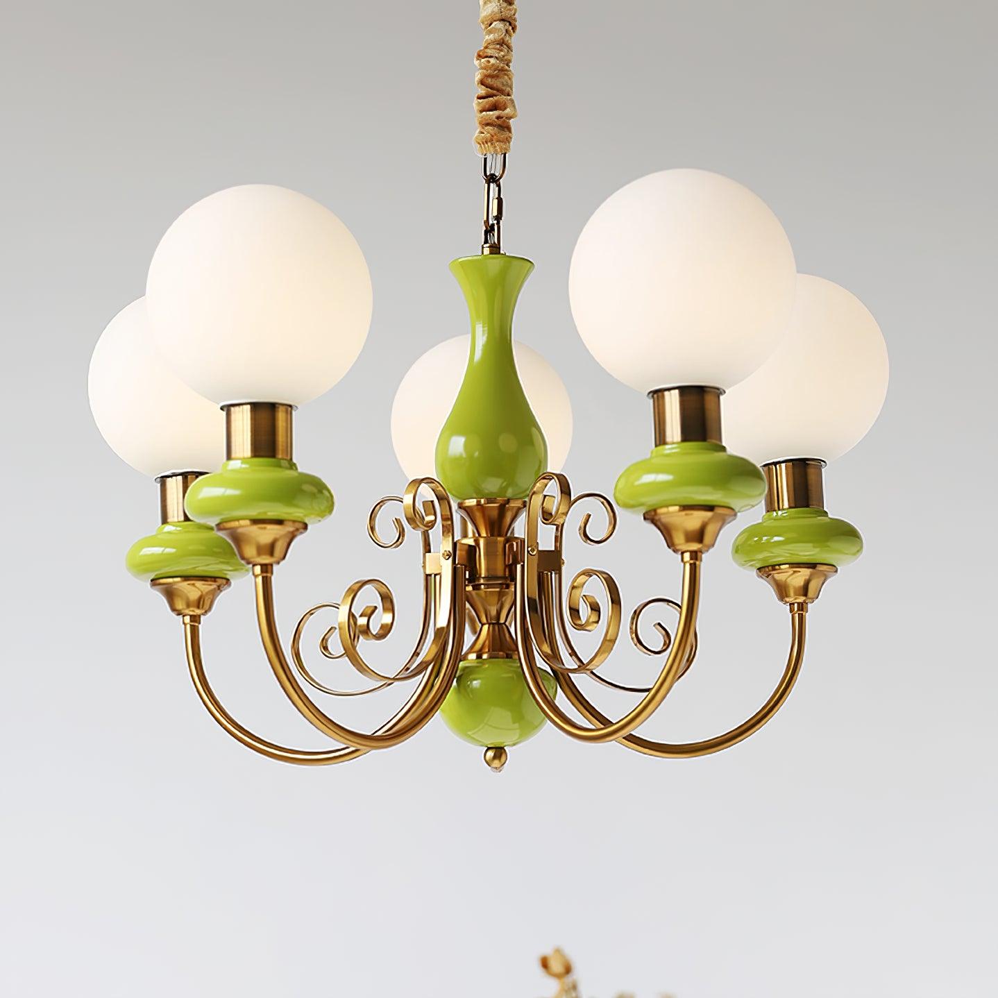 Evanthe Chandelier Glass - Lamp Copper