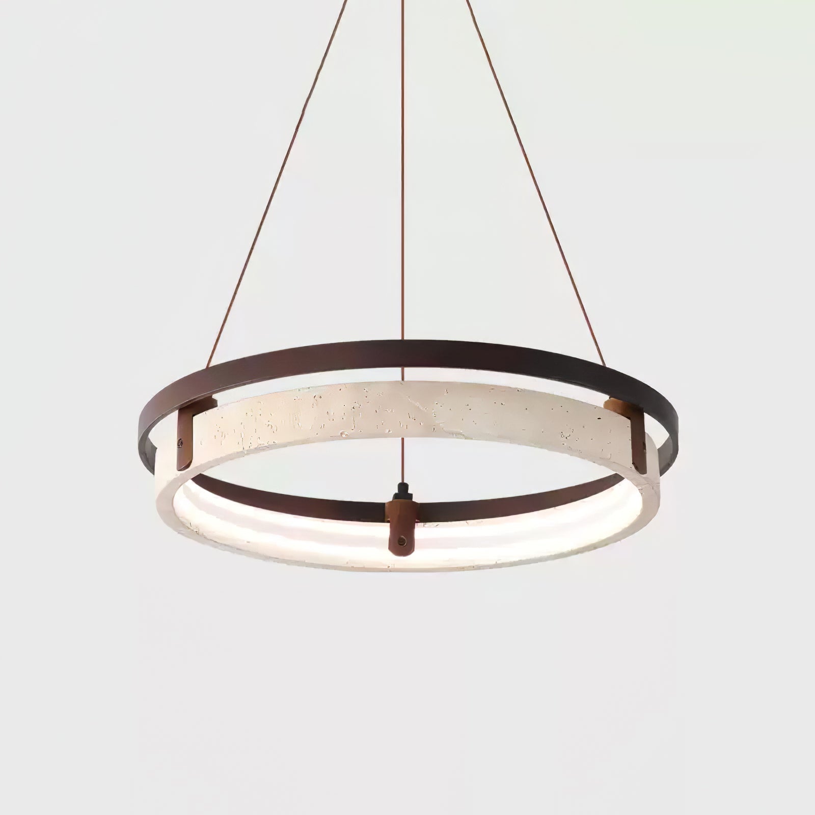 Veraearae Travertine Pendant Light - Lamp Copper