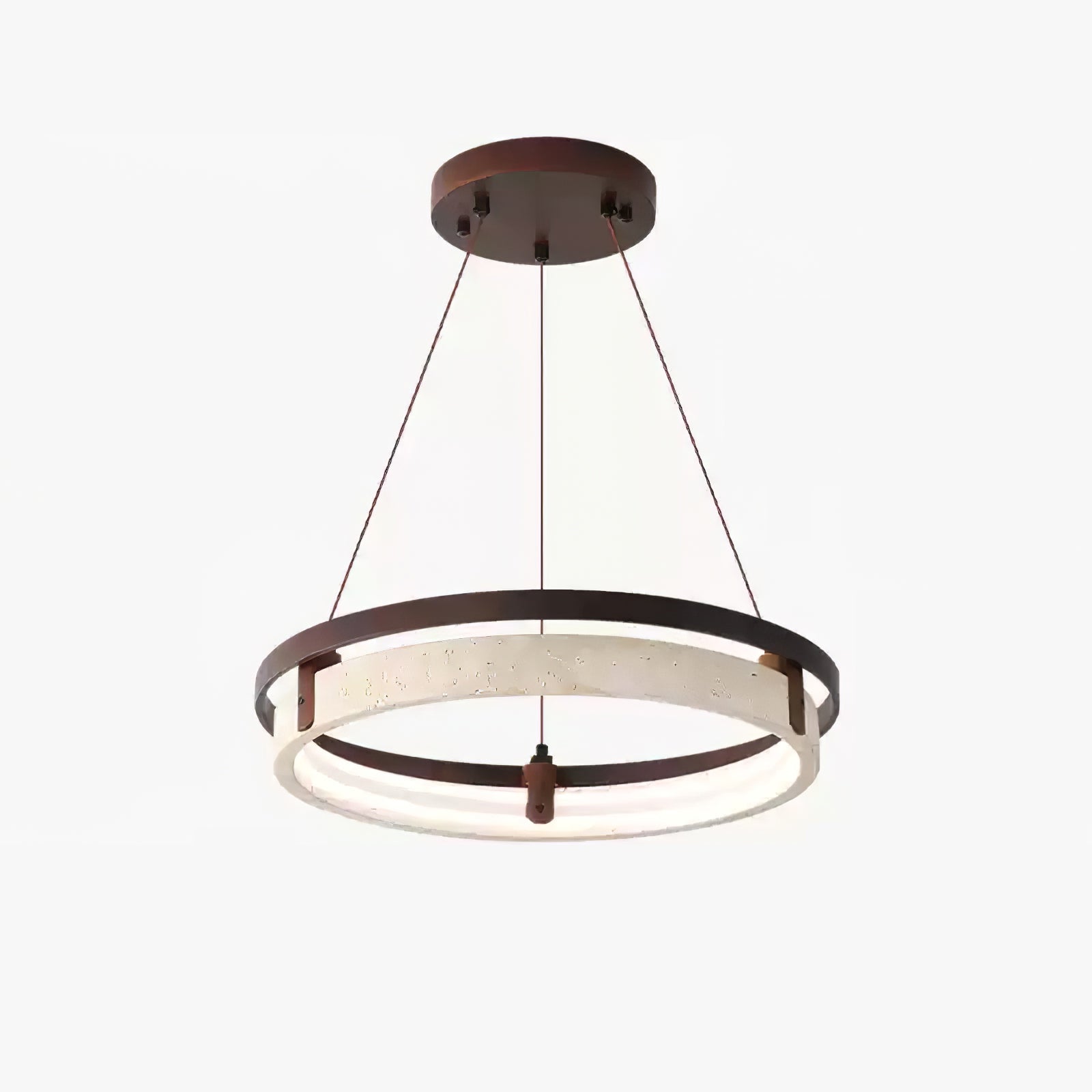 Veraearae Travertine Pendant Light - Lamp Copper
