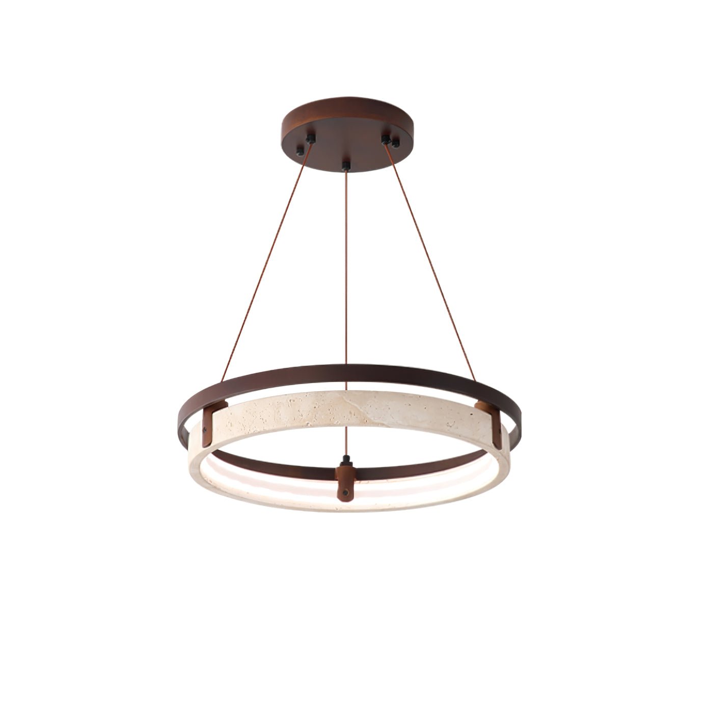 Veraearae Travertine Pendant Light - Lamp Copper