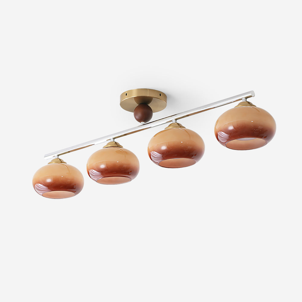 Charlotte Modern Glass Ceiling Light - Lamp Copper