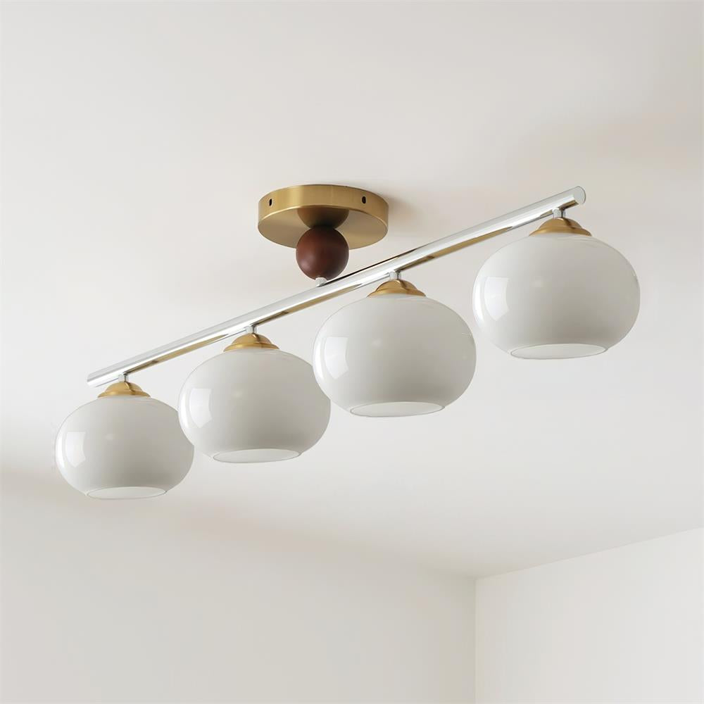 Charlotte Modern Glass Ceiling Light - Lamp Copper