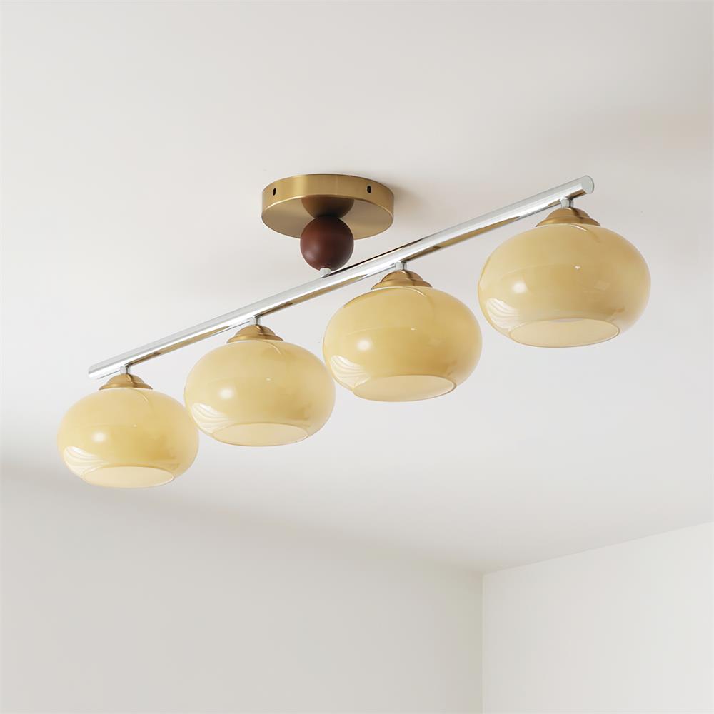 Charlotte Modern Glass Ceiling Light - Lamp Copper