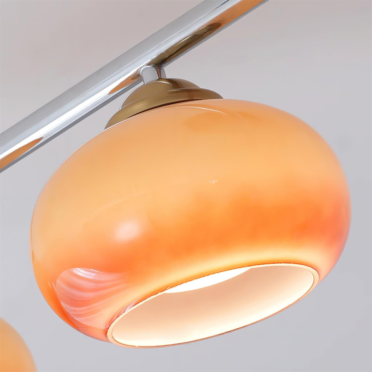 Charlotte Modern Glass Ceiling Light - Lamp Copper
