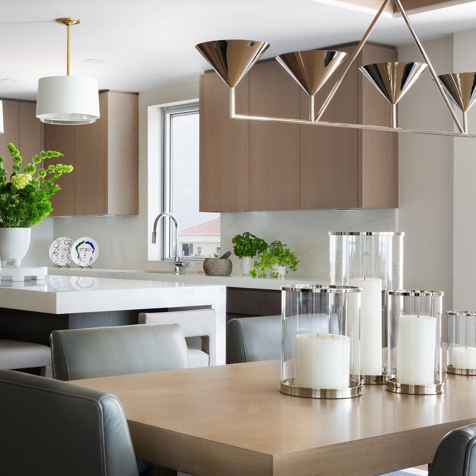 Ulveleth Modern Minimalist Linear Metal Chandelier - Lamp Copper