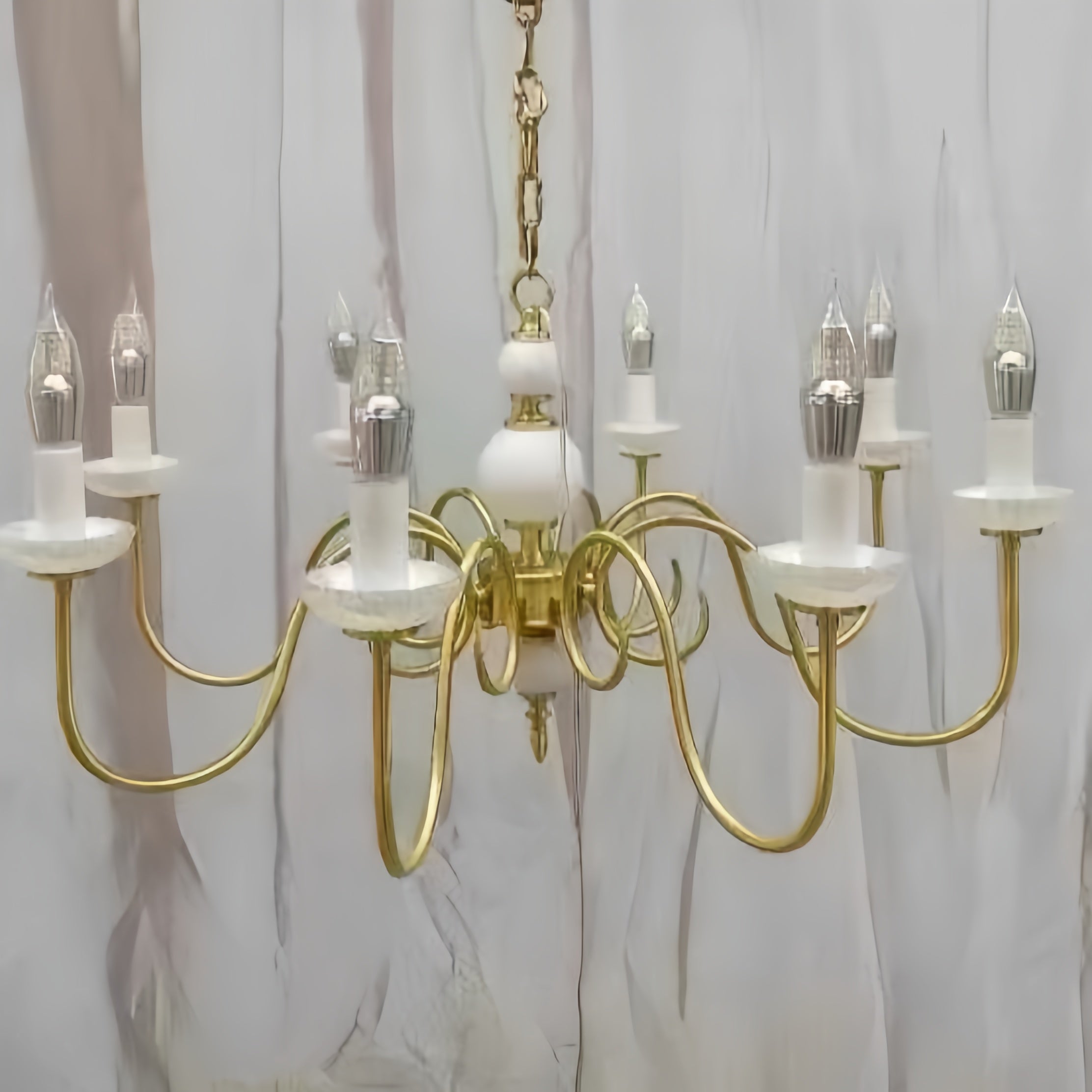 Silva Vintage LED Candle Chandelier Ceramic Bedroom - Letslighting