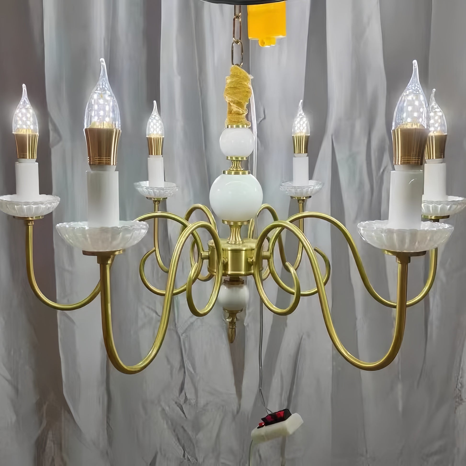 Silva Vintage LED Candle Chandelier Ceramic Bedroom - Letslighting