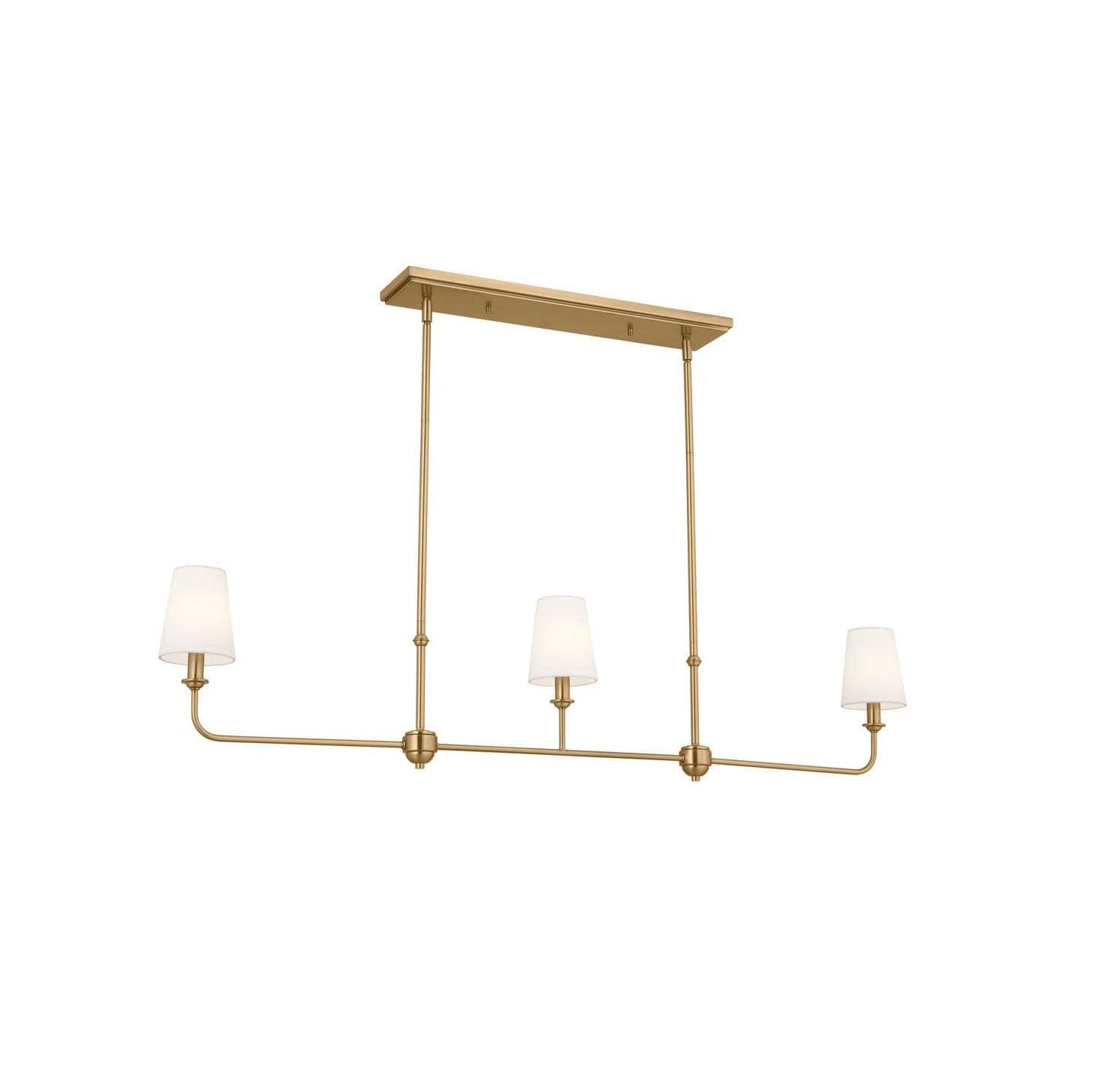 Mymareth Modern Minimalist Linear Metal Chandelier - Lamp Copper