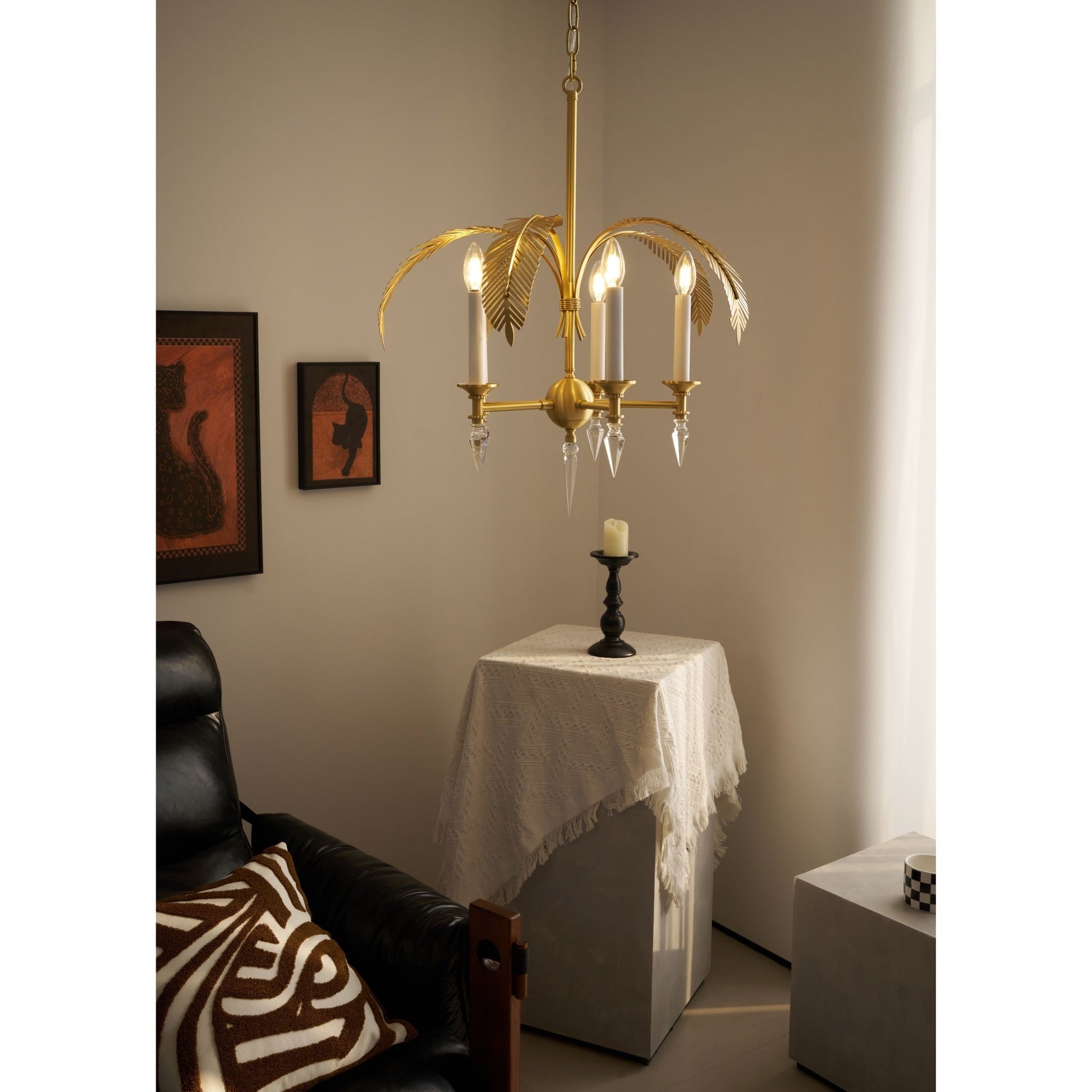 Italis Individual Creativity Frond Metal Chandelier - Lamp Copper