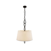 Zesilira Nordic Vintage Black Fabric Pendant Lamp - Lamp Copper