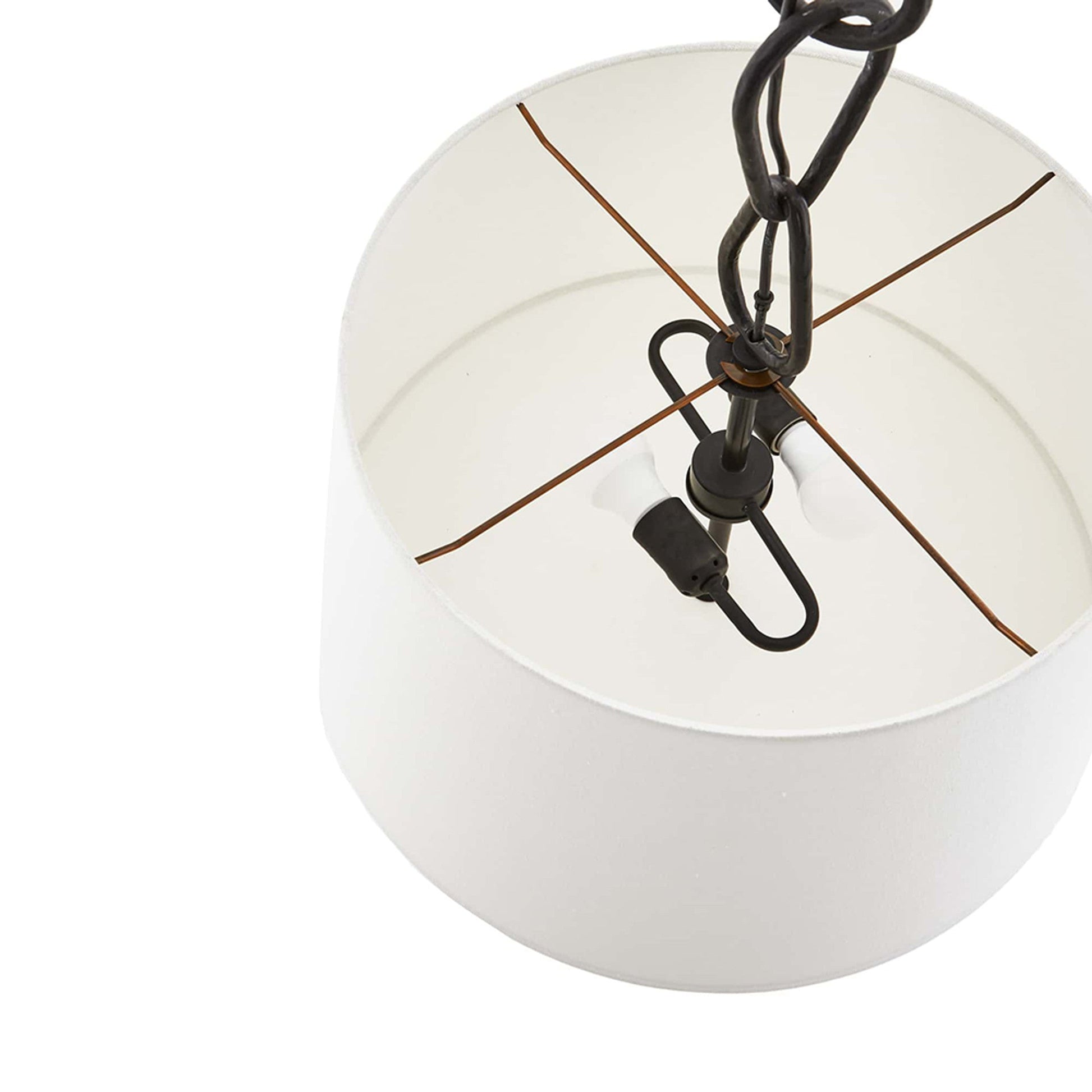 Zesilira Nordic Vintage Black Fabric Pendant Lamp - Lamp Copper