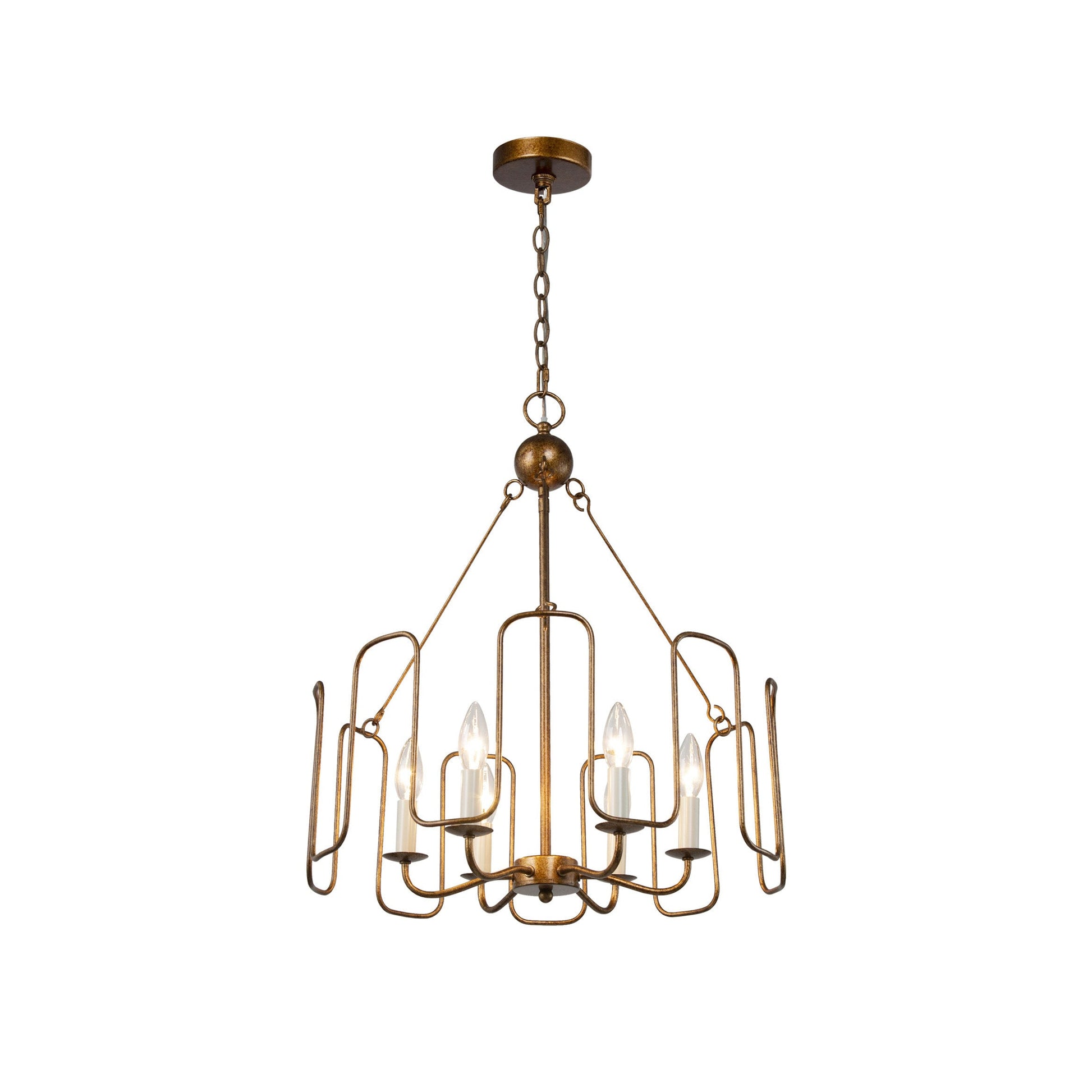Cocaryra Vintage Industrial Metal Chandelier - Lamp Copper