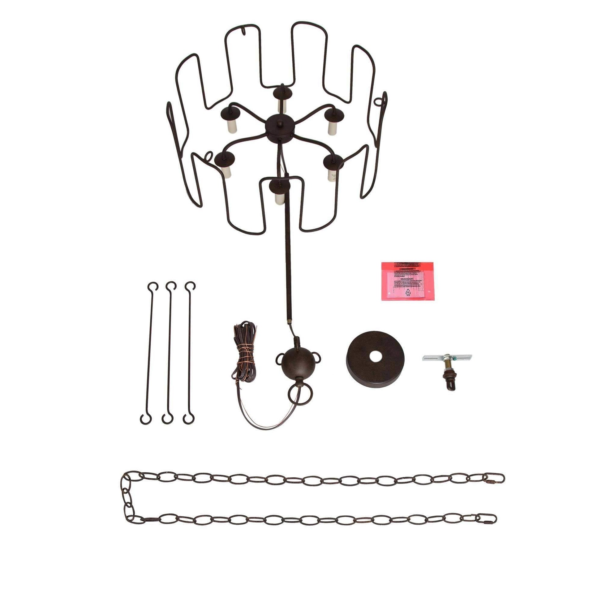 Cocaryra Vintage Industrial Metal Chandelier - Lamp Copper
