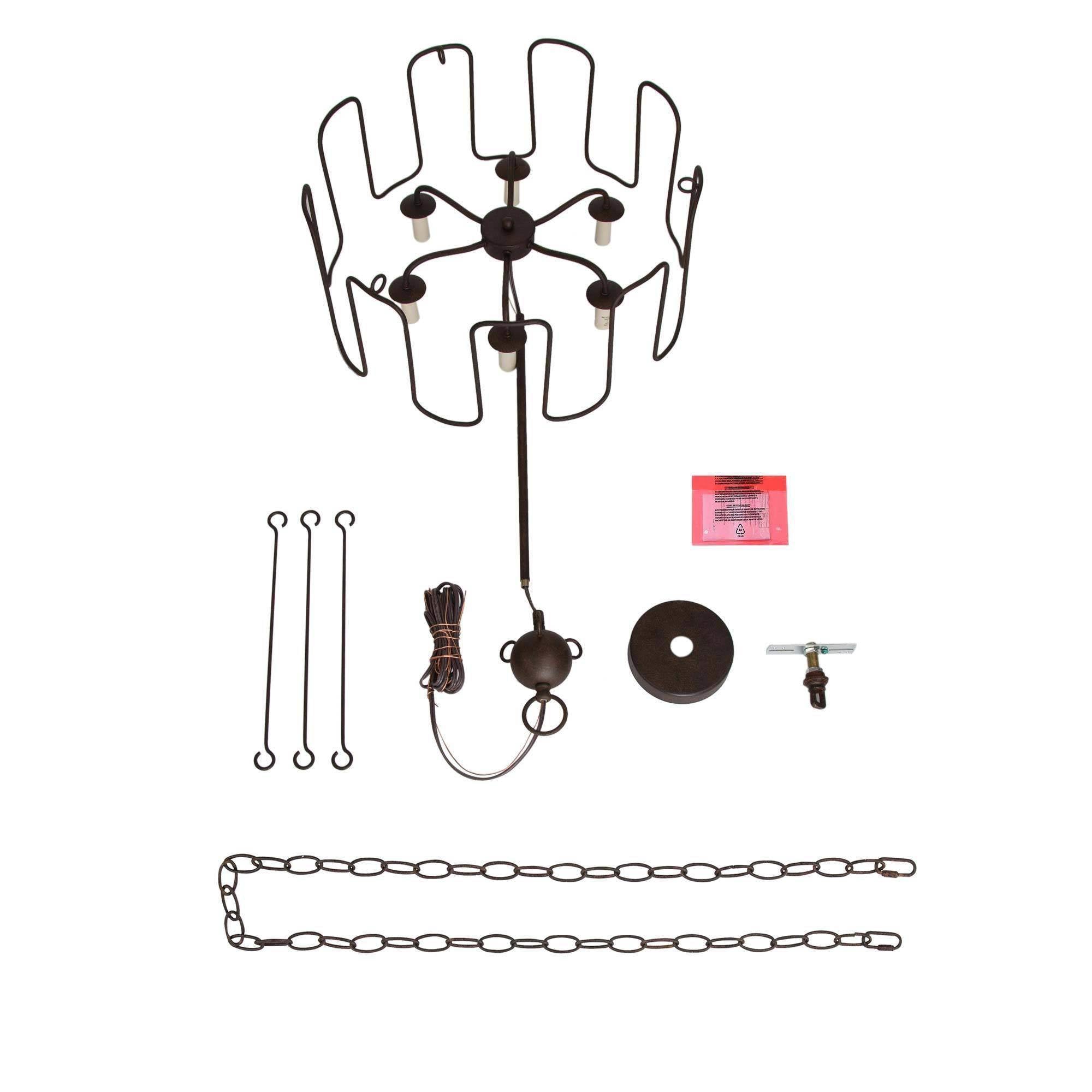 Cocaryra Vintage Industrial Metal Chandelier - Lamp Copper